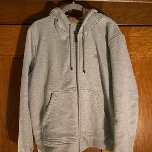 Burberry Gray Zip-Up Hoodie